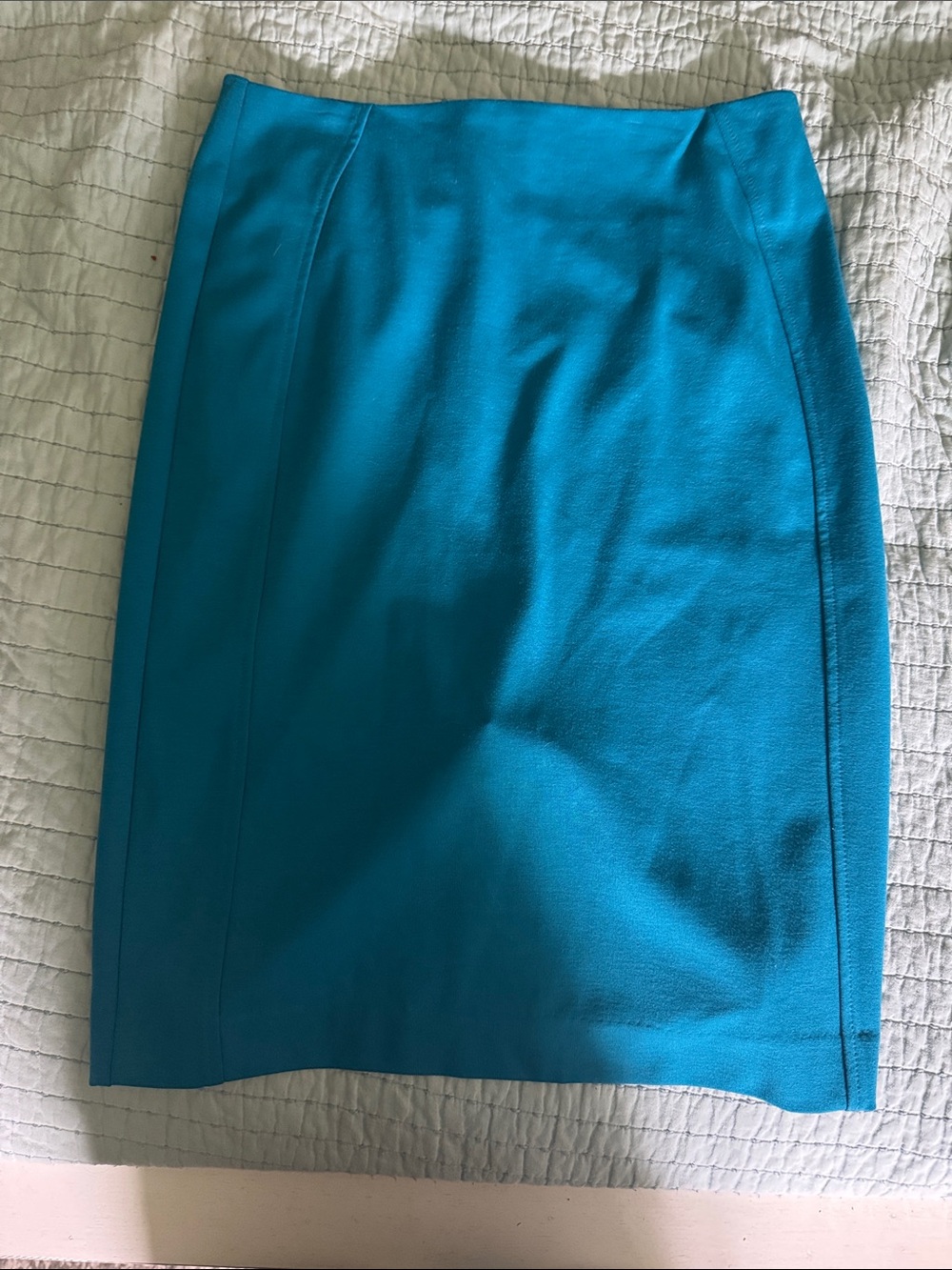 New York & Company Teal Pencil Skirt